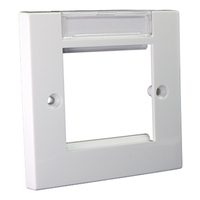 Cablenet Flush Faceplate 86mm x 86mm with Labelling Window Single Gang