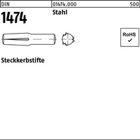 Steckkerbstift DIN 1474 2x 6 Stahl 250 S