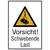 Warn-Kombischild,Folie,Vorsicht!Schwebende Last,13,1x18,5 cm DIN EN ISO 7010 W015 + Zusatztext ASR A1.3 W015 + Zusatztext