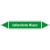 Rohrleitungskennz/Pfeilschild Bogen Gr1Wasser(grün)Folie gest,7,5x1,6cm Version: P1022 DIN 2403 - Aufbereitetes Wasser P1022
