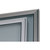 WSM Plakatschaukasten, Ecken spitz,eloxiert, alu-silberfarbig,für DIN A0, Außenmaß BxH: 92 cm x 126,8 cm