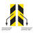 SafetyMarking WT-5561, Gewebeband 2-farbig gelb/schwarz, Maße (BxL): 2,5 cm x 50 Version: 01 - linksweisend