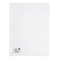 5 Star A4 5-Part White Subject Dividers