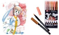 SAKURA Manga-Set Koi Coloring Brush, 6er Etui (8012120)