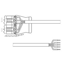 P6B 5C 5M 1.5 WLC CONNECT Verbindungskabel; Gewicht: 2,077 kg