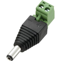 TRU COMPONENTS 716347 DC12-M-CONECTOR DE BAJO VOLTAJE (RECTO, 5,5 MM, 2,1 MM, 1 UNIDAD)