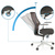 Bürostuhl / Drehstuhl FOUNTAINE PRO Netzstoff transparent / Sitz Stoff schwarz hjh OFFICE