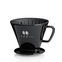 Kela 12491 Kaffeefilter S Excelsa Porzellan schwarz 10,5cm 12,0cmØ