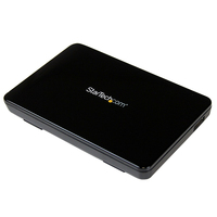 StarTech.com 2,5" USB 3.0 Externes SATA III SSD Festplattengehäuse mit UASP Unterstützung - Tragbare/Mobile Externes USB HDD Gehäuse mit Werkzeuglose Installation - Schwarz