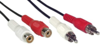 InLine 2 x RCA - 2 x RCA M-F 20m audio kabel Zwart