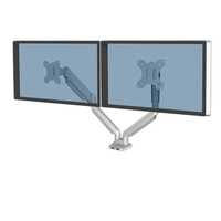 Fellowes Platinum Series Dual Monitor Arm - Monitor Mount for Two 8KG 32 Inch Screens - Adjustable Dual Monitor Desk Mount - Tilt 45° Pan 180ᵒ Swivel 360ᵒ Rotation 360ᵒ, VESA 75...