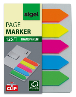 Sigel HN611 Lesezeichen Flexibles Lesezeichen Blau, Grün, Orange, Pink, Gelb 125 Stück(e)