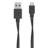 Belkin Flat Micro-USB to USB-A USB cable 1.2 m USB A Micro-USB A Black