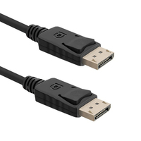 Qoltec 50456 DisplayPort kábel 1,5 M Fekete