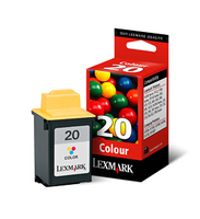 Lexmark #20 Color Print Cartridge tintapatron 1 dB Eredeti Fekete, Sárga