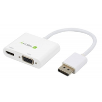 Techly ICOC-DSP-VH12 video cable adapter 0.15 m DisplayPort HDMI + VGA (D-Sub) White