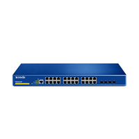 Tenda TEG3224P network switch Managed L2 Gigabit Ethernet (10/100/1000) Power over Ethernet (PoE) Blue