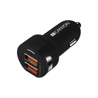 Canyon CNE-CCA04B mobile device charger MP3, Other, Portable speaker, Smartphone, Tablet Black Cigar lighter Auto