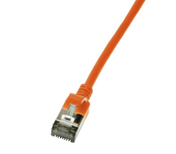 LogiLink Slim U/FTP kabel sieciowy Pomarańczowy 1 m Cat6a U/FTP (STP)