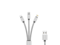 DLH CABLE 3 EN 1 USB-A VERS USB-C / MICRO USB / APPLE LIGHTNING