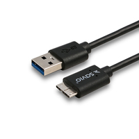 Savio CL-102 câble USB 1 m USB 3.2 Gen 1 (3.1 Gen 1) USB A Micro-USB B Noir