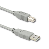 Qoltec 50392 USB-kabel 5 m USB 2.0 USB A USB B Grijs