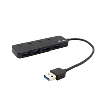 i-tec U3CHARGEHUB4 hálózati csatlakozó USB 3.2 Gen 1 (3.1 Gen 1) Type-A 5 Mbit/s Fekete