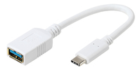 Vivanco DCAVVUSBC30A02W câble USB USB 3.2 Gen 1 (3.1 Gen 1) 0,1 m USB A USB C Blanc