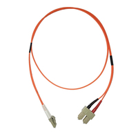 Videk 62.5/125 OM1 LC to SC Duplex Fibre Optic Patch Cable Orange 10Mtr
