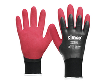 Cimco 141240 guante de seguridad Guantes de taller Negro, Rojo 2 pieza(s)