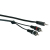 Schwaiger 5.0m 2 x RCA - 3.5mm audio kabel 5 m Zwart