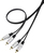 SpeaKa Professional SP-7870144 câble audio 1 m 2 x RCA Noir