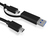 ICY BOX IB-CB031 USB-kabel 1 m USB 3.2 Gen 2 (3.1 Gen 2) USB A/USB C USB C Zwart