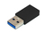 Microconnect USB3.0ACF adattatore per inversione del genere dei cavi USB A USB C Nero