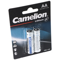 Camelion Lithium Batterie AA, Mignon, FR6, 1,5V, 2er-Blister