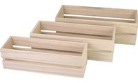 KREUL Boîte en bois, rectangulaire, kit de 3 (57602123)