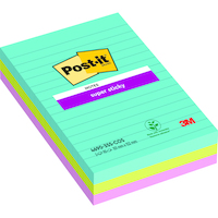 Karteczki samoprzylepne Post-it® Super Sticky XXL, COSMIC, w linię, 101x152mm, 3x90 kart.