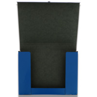 ELBA Dokumentenmappe, DIN A4, aus 1,4 mm starker Hartpappe (RC), Füllvermögen: 4 cm (ca. 380 DIN A4-Blätter), mit 3 Einschlagklappen und Druckkopfverschluss, blau