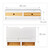 Relaxdays Monitorständer Bambus, Bildschirmerhöhung mit 2 Schubladen & Fächern, Lapdesk HBT 14 x 60 x 30 cm, weiß/natur