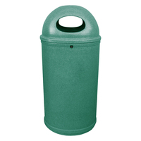 Classic Litter Bin - 90 Litre - Stone Effect - Emerald - Plastic Liner