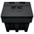 JSP 7 Cu Ft Grit Bin - Recycled Black Base with Yellow Lid