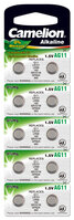 Pila a bottone Camelion AG11, G11, LR721, LR58, 162, SR721W, GP62A, 362, confezione da 10