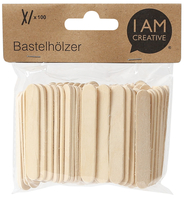 I AM CREATIVE Bastelhölzer 1302.04 natur, 65x10mm, 100 Stück