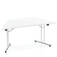 Dynamic Impulse 1600mm Folding Trapezium Table White Top I000711