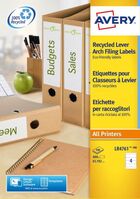 Avery Recycled Filing Label Lever Arch File 192x61mm 4 Per A4 S(Pack 400 Labels)
