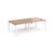 Adapt double back to back desks 2400mm x 1200mm - white frame and beech top