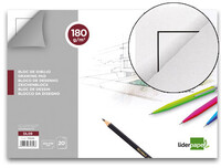 Bloc Dibujo Liderpapel Lineal Encolado 230X325Mm 20 Hojas 180 G/M2 con Recuadro