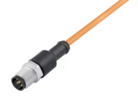 Sensor-Aktor Kabel, M12-Kabelstecker, gerade auf offenes Ende, 3-polig, 5 m, PUR