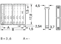 Buchsengehäuse, 1-polig, RM 2.54 mm, gerade, schwarz, 926010-1