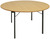 Bankett-Tisch rund; 74x150 cm (HxØ); Platte buche natur, Gestell grau; rund